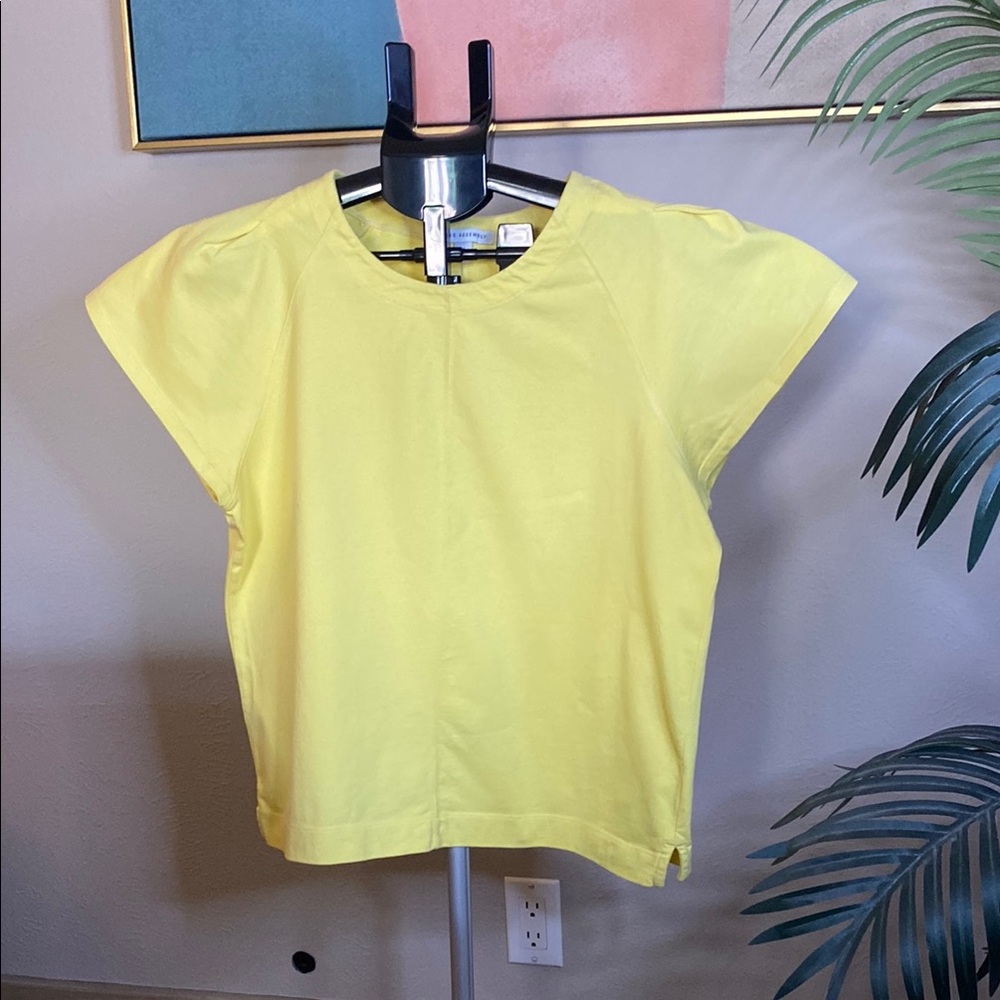 Yellow Short Sleeve Women's Top